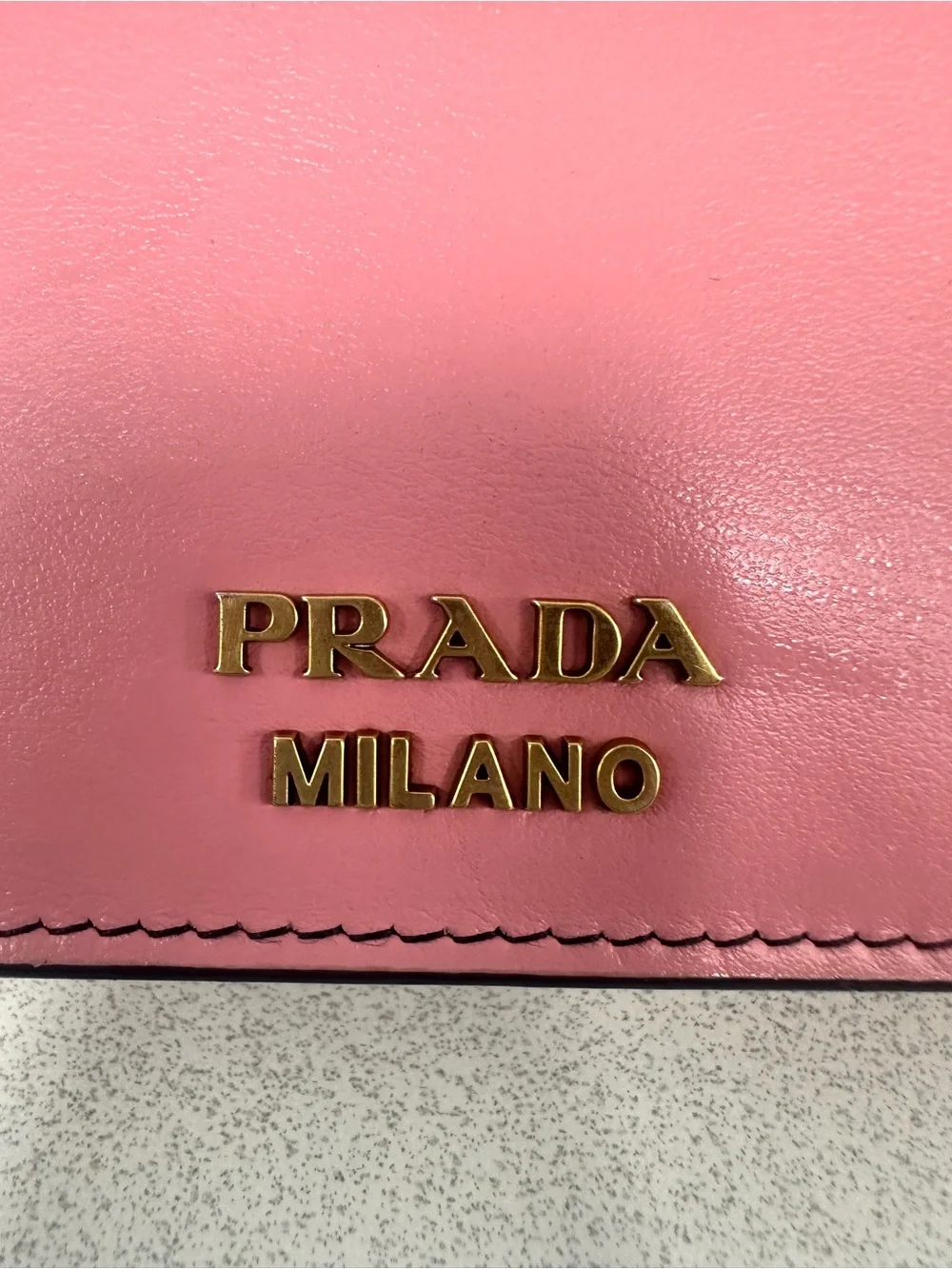 Authentic Prada Cahier Series Black & Pink Leather Crossbody Bag